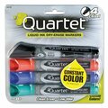 Quartetmfg ENDURAGLIDEDRY ERASE MARKER, BROAD CHISEL TIP, ASSORTED COLORS, 4 Pieces 5001M